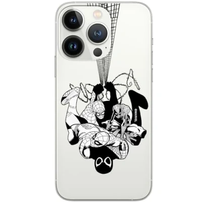 Abbildung von ERT GROUP Handyhülle für iPhone 13 PRO Original und offiziell Lizenziertes Marvel Muster Spider Man 043 optimal an die Form des Handy angepasst, teilweise transparent
