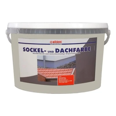 Abbildung von Wilckens Farben Sockelfarbe, 2,5l Sockel Dachfarbe Sockelfarbe Kieselgrau RAL 7032