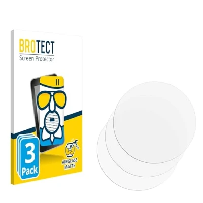 Abbildung von BROTECT Entspiegelungs Schutzglas für Armbanduhren (Kreisrund, ø: 21 mm) (3 Stück) Schutz Folie Panzerfolie Glas Matt [Kratzfest 9H, Anti Reflex]