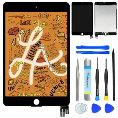 Abbildung von NB+ Touchscreen LCD iPad Mini 5 Ersatz für Apple 2019 7,9 Zoll 5. Generation Display Einheit Digitizer Frontglas Scheibe mit Werkzeug (Schwarz)