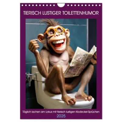 Abbildung von Tierisch lustiger Toilettenhumor (Wandkalender 2025 DIN A4 hoch), CALVENDO Monatskalender