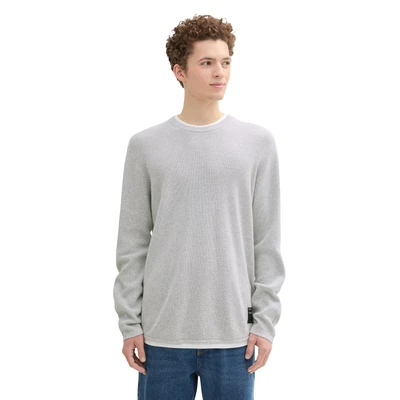 Abbildung von TOM Tailor Denim Strickpullover, Herren, Größe: XXL, Light stone grey melange