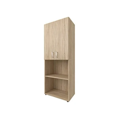 Abbildung von möbelando Kombi Schrank Aktenschrank Standschrank Beistellschrank Regal Büro Trio 22&quot; Sonoma/Eiche
