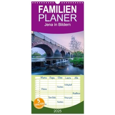 Abbildung von Familienplaner 2025 Jena in Bildern mit 5 Spalten (Wandkalender, 21 cm x 45 cm), CALVENDO