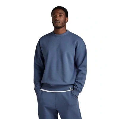 Abbildung von G STAR RAW Herren Unisex Essential Loose Sweatshirt, Blau (vintage indigo D22995 D395 G278), XXL