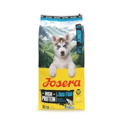 Abbildung von JOSERA Adult High Protein Seefisch (1 x 12,5 kg) Premium Trockenfutter für ausgewachsene &amp; sportliche Hunde Lachs Süßkartoffel getreidefrei proteinreich L Carnitin Taurin 1er Pack