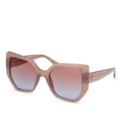 Abbildung von Guess Sonnenbrille Shiny beige / gradient brown, Damen, Größe: 55, brown