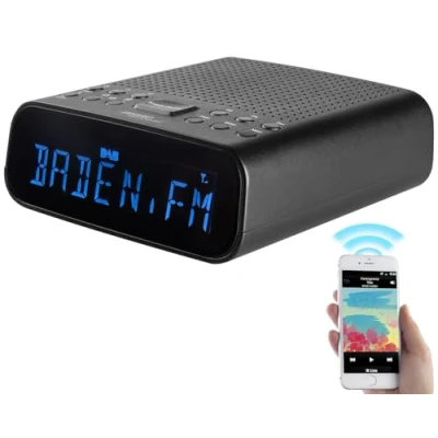 Abbildung von auvisio UKW Radiowecker: DAB+ Radiowecker, großes VA Display, BT, 2 Weckzeiten, USB Ladeport (Radiowecker mit und DAB+, Bluetooth, Digitradio Wecker)