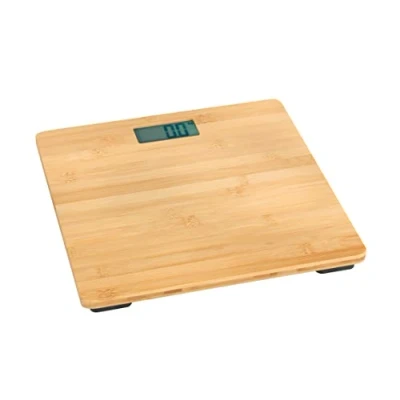 Abbildung von WENKO Personenwaage &quot;Bambusa&quot;, digitale Körperwaage bis 180 kg