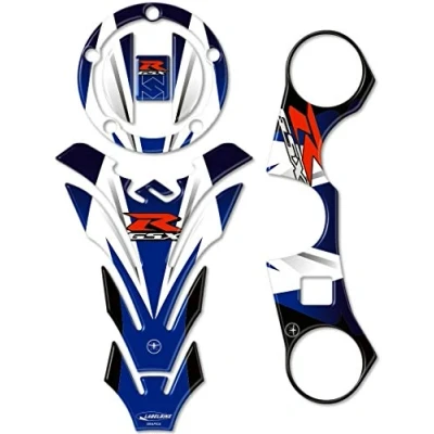 Abbildung von labelbike Kit mit 3D Harz Aufklebern Dekorationen und Motorradschutz kompatibel Suzuki GSX R 600 750 von 2006 bis 2016
