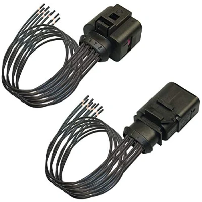 Abbildung von Reparatursatz 8 pol Kabelsatz Stecker Set kompatibel zu VW Audi SEAT Skoda 1J0973714 / 1J0973814 Stift/Buchse