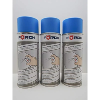 Abbildung von FORCH HIMMELBLAU BLAU RAL 5015 Lack LACKSPRAY Spray SPRAYDOSE SEIDENGLÄNZEND 400ML (3)