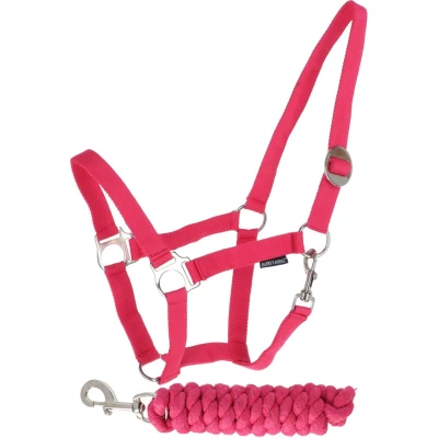 Abbildung von Harry&#039;s Horse Halfterset Initial Fuchsia Warmblut