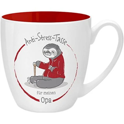 Abbildung von GRUSS &amp; CO Anti Stress Tasse Motiv &quot;Opa&quot; mit Spruch, 45 cl, New Bone China Geschenk für Ihn 45506