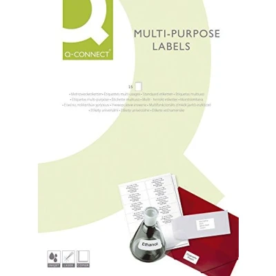 Abbildung von Q Connect KF10638 Etiketten 52,5 x 21,2 mm, Weiß, 5600 Stück/100