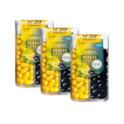 Abbildung von Original Bachblüten N39 Emergency Stressless Tag &amp; Nacht Dragees 3x 44 g nach Dr. Bach von Lemon Pharma, Vegan