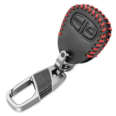 Abbildung von Leder Auto Remote Key Protector Case Cover Shell Schlüsselanhänger Zubehör für Mitsubishi Outlander ASX Colt Lancer Grandis Pajero Sport