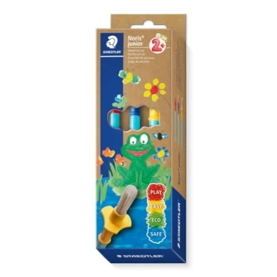 Abbildung von STAEDTLER Noris® junior 989 40 Kinder Pinselset, Karton Karte mit 3 Pinseln S, M und L, 98940 SBK3