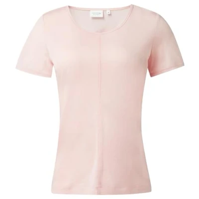 Abbildung von comma casual identity MIT Stickerei Tshirt basic, Damen, Größe: 36, Rosa