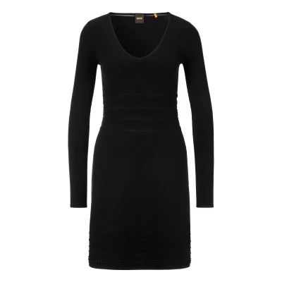 Abbildung von BOSS Fudino Strickkleid, Damen, Größe: Large, Black