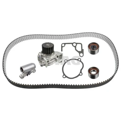 Abbildung von SWAG 33 10 7669 Wasserpumpe + Zahnriemensatz 150 30mm mit abgerundetem Zahnprofil Metall MAZDA: 5, 6 Station Wagon, 3 Hatchback