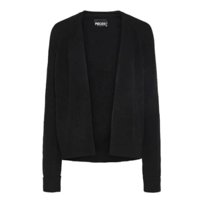 Abbildung von Pieces Pcellen Short Cardigan Strickjacke, Damen, Größe: XL, Black