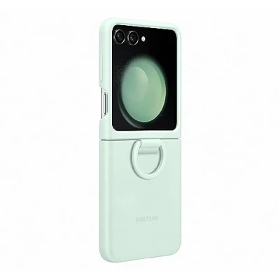 Abbildung von Samsung Silikon Back Cover mit Ring Grün Galaxy Z Flip 5
