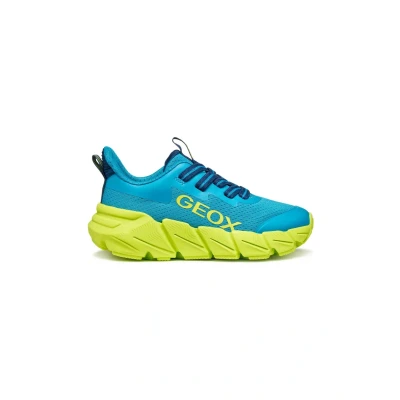 Abbildung von Geox Flexyper Sneaker low für Kinder, Größe: 34, Light blue lime Schuhe