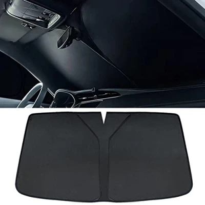 Abbildung von Passend für BMW 3er G20 2018 2024 Windschutzscheibe Sonnenschutz, Auto Schatten Frontscheibe, Sonnenschutz faltbar, schwarzes Sonnenblenden