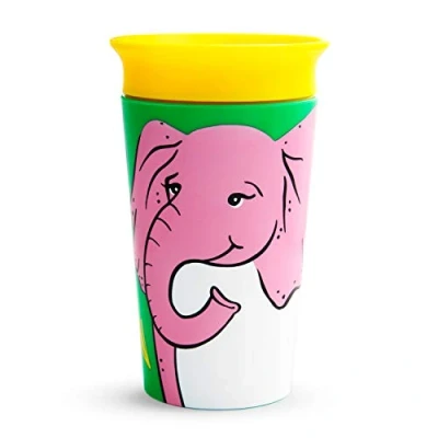Abbildung von Munchkin Miracle 360 WildLove Trinklernbecher, 266 ml, Elefant, 1er Pack