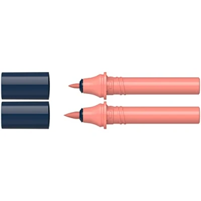 Abbildung von Schneider 040 Paint It Twinmarker Patronen (Brush Tip &amp; 1,0 mm Rundspitze, farbintensive Tinte auf Wasserbasis, für die Anwendung Papier, &gt;95% recycelter Kunststoff) rose 121