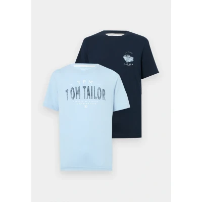 Abbildung von TOM Tailor 2 PACK Tshirt print, Herren, Größe: Small, Light powder blue