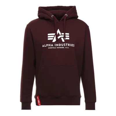 Abbildung von Alpha Industries FOIL Kapuzenpullover, Herren, Größe: Small, Deep maroon