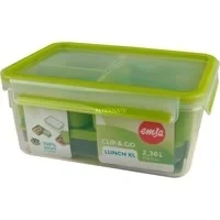 Abbildung von Emsa Lunchbox XL mit Einsätzen Clip Go, Kunststoff, (1 tlg., Box Deckel, 3 und einer Dose Deckel)