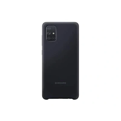 Abbildung von Samsung Galaxy A71 Hülle Silikon Soft Case/Backcover Handyhülle Schwarz