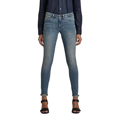 Abbildung von G Star Midge ZIP MID Skinny Jeans Fit, Damen, Größe: 28x30, Lt vintage aged destroy
