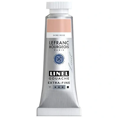 Abbildung von Lefranc &amp; Bourgeois 301214 Linel Gouache extrafeine und geschmeidige Wasserfarben mit maximaler Farbintensität, Leuchtkraft für streifenfreien Auftrag, 14ml Tube Pinkocker