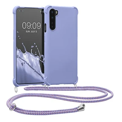 Abbildung von kwmobile Necklace Case kompatibel mit OnePlus Nord Hülle Cover Kordel zum Umhängen Silikon Schutzhülle Lavendel