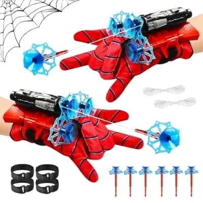 Abbildung von LIDEYE Super Spiderm Launcher, 2 Set Kids Hero Handschuhe, Launcher Handgelenk Spielzeug Set, Handschuh, Cosplay Glove für Kinder Fans