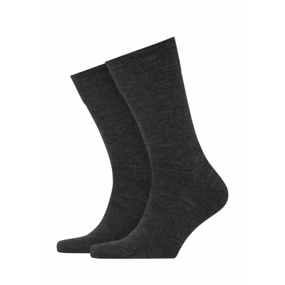 Abbildung von Esprit Basic WOOL 2PACK UNI Socken, Herren, Größe: 43 46, Anthra.mel (3080)