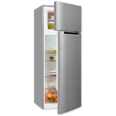 Abbildung von exquisit Kühl /Gefrierkombination KGC270 45 040E inoxlook, 142,6 cm hoch, 54,5 breit