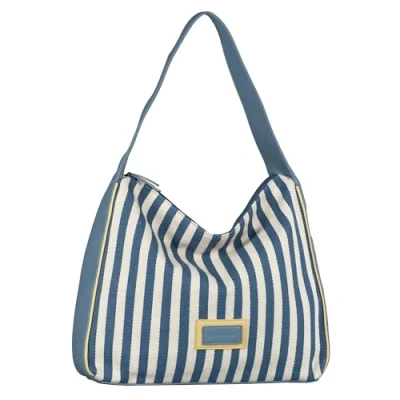 Abbildung von TOM Tailor Malie Shopper Shopping Bag, Damen, Größe: One Size, Stripes blue