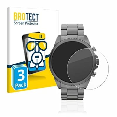 Abbildung von BROTECT Schutzglas für Fossil Gen 6 (44mm) (3 Stück) Schutzfolie Panzer Folie Glas [Extrem Kratzfest 9H, Anti Fingerprint, Ultra Transparent]