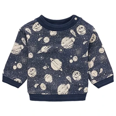 Abbildung von Noppies Baby Jungen Boys Sweater Long Sleeve Jaffa Allover Print Pullover, Black Iris P554, 62