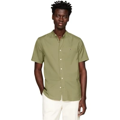Abbildung von Tommy Hilfiger FLEX MAO Hemd, Herren, Größe: XS, Faded olive