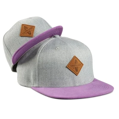 Abbildung von Soulbuddy Cap Herren Kinder 2er Set Familien Outfit Vatertagsgeschenk für Papa Geschenke zum Vatertag Geschenk Grau Lila One Size und Kids L