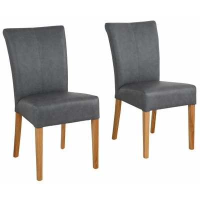 Abbildung von Home affaire Esszimmerstuhl &quot;Queen Polsterstuhl&quot;, (Set), 6 St., Luxus Microfaser, verschiedene Bezüge, Gestell Massivholz