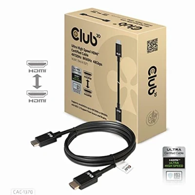 Abbildung von Club 3D Ultra High Speed HDMI™ 4K120Hz, 8K60Hz Kabel 48Gbps St./St. 1,5m, CAC 1370