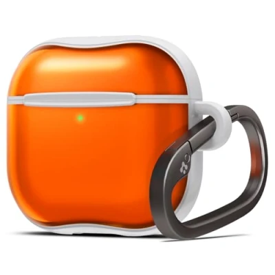 Abbildung von Spigen Classic C1 Hülle Case kompatibel mit AirPods 4 (2024) Mandarine