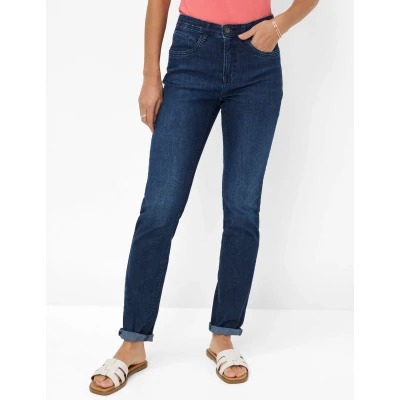 Abbildung von BRAX Style Carola Jeans Tapered Fit, Damen, Größe: 38xS, Used dark blue